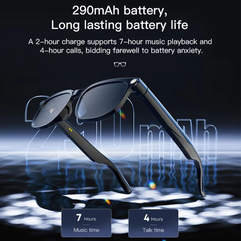 Smart Glasses 800W HD Camera Video Simultaneous Interpretation Bluetooth Call Outdoor Sport AI Smart SunGlasses For Mens Women