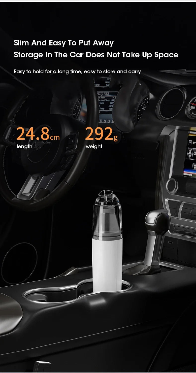Car Vacuum Cleaner Mini Convenient Vacuum Cleaner Multi Functional Wireless Handheld Vacuum Cleaner Strong Suction Low Noise
