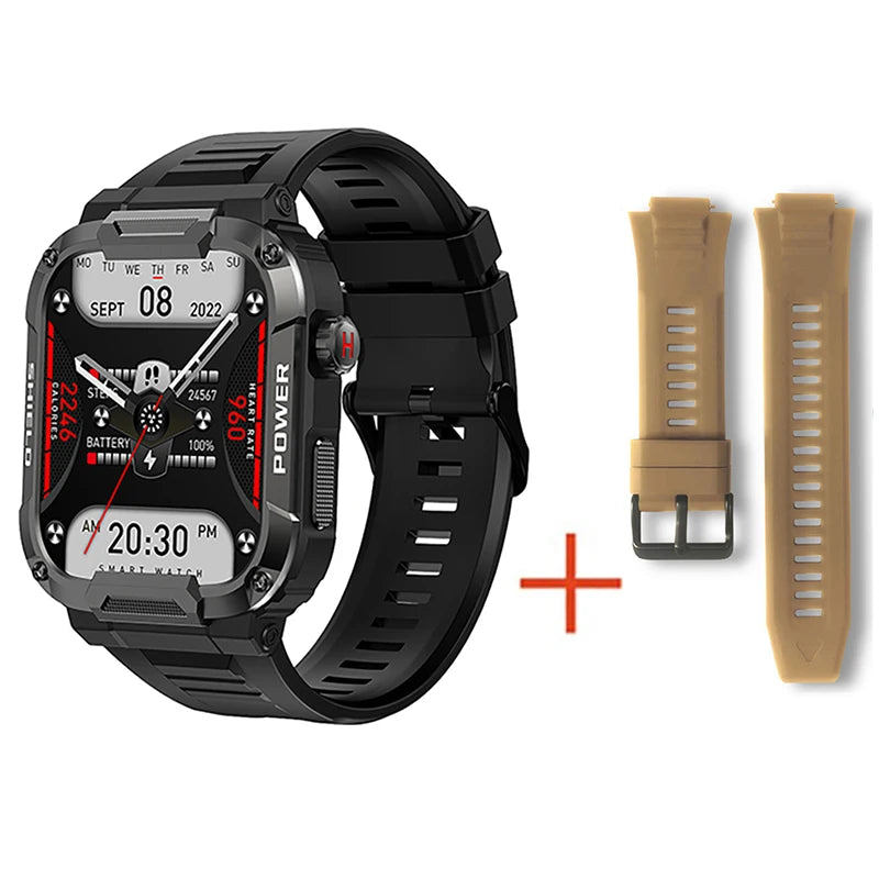 Military Smart Watch Men GPS Tracker Wireless Call Fitness Hours Waterproof Sports Smartwatch for Women Android IOS Phones 2025