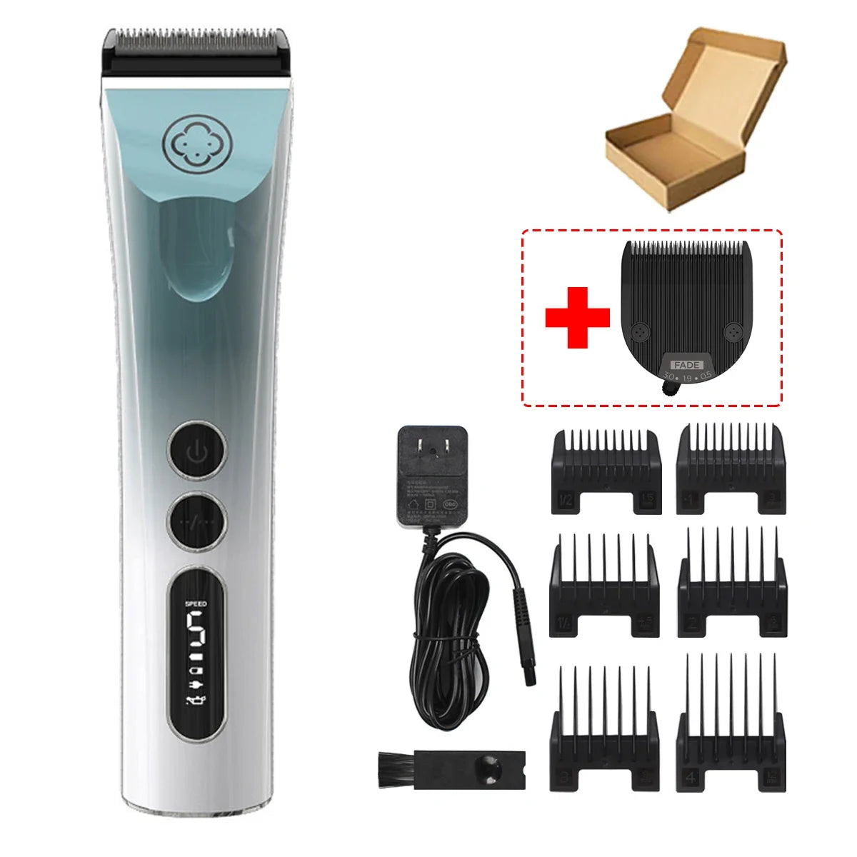 Madeshow 982F 986F Professional Hair Clippers Hair Trimmer Men's Adjustable Cordless Hair cutting Machine Barbers Beard Trimmer