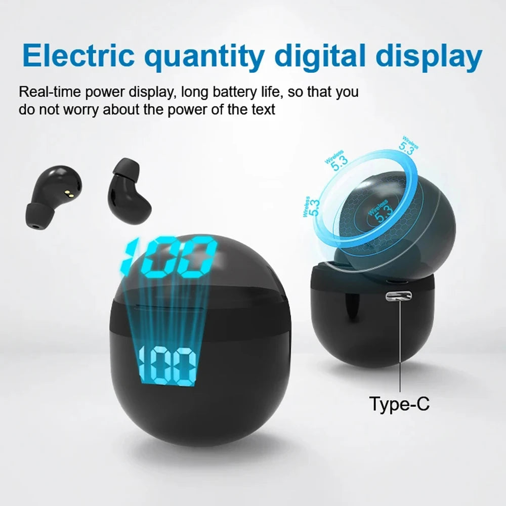 Sleep Invisible Bluetooth Earphone Mini Wireless Headphones IPX5 Waterproof HiFi Stereo Noise Cancelling In Ear Headset Earbuds