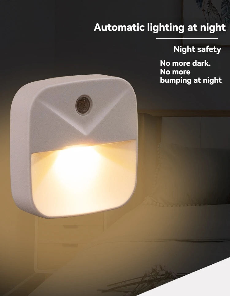 Smart Auto LED Night Light: Motion Sensor & Dusk-to-Dawn Plug-in for Energy Saving Home/Gift
