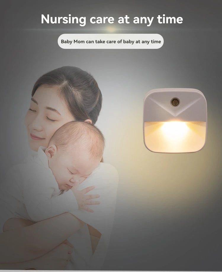 Smart Auto LED Night Light: Motion Sensor & Dusk-to-Dawn Plug-in for Energy Saving Home/Gift