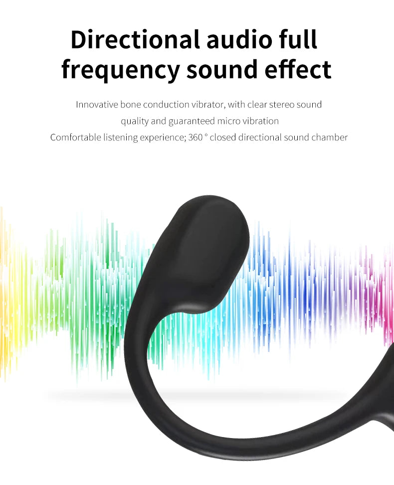 Canfon G06 Bone Conduction Bluetooth Headset 140mAh Running Sports Headset Hanging Ear Ultra Wireless Bluetooth Headset,A