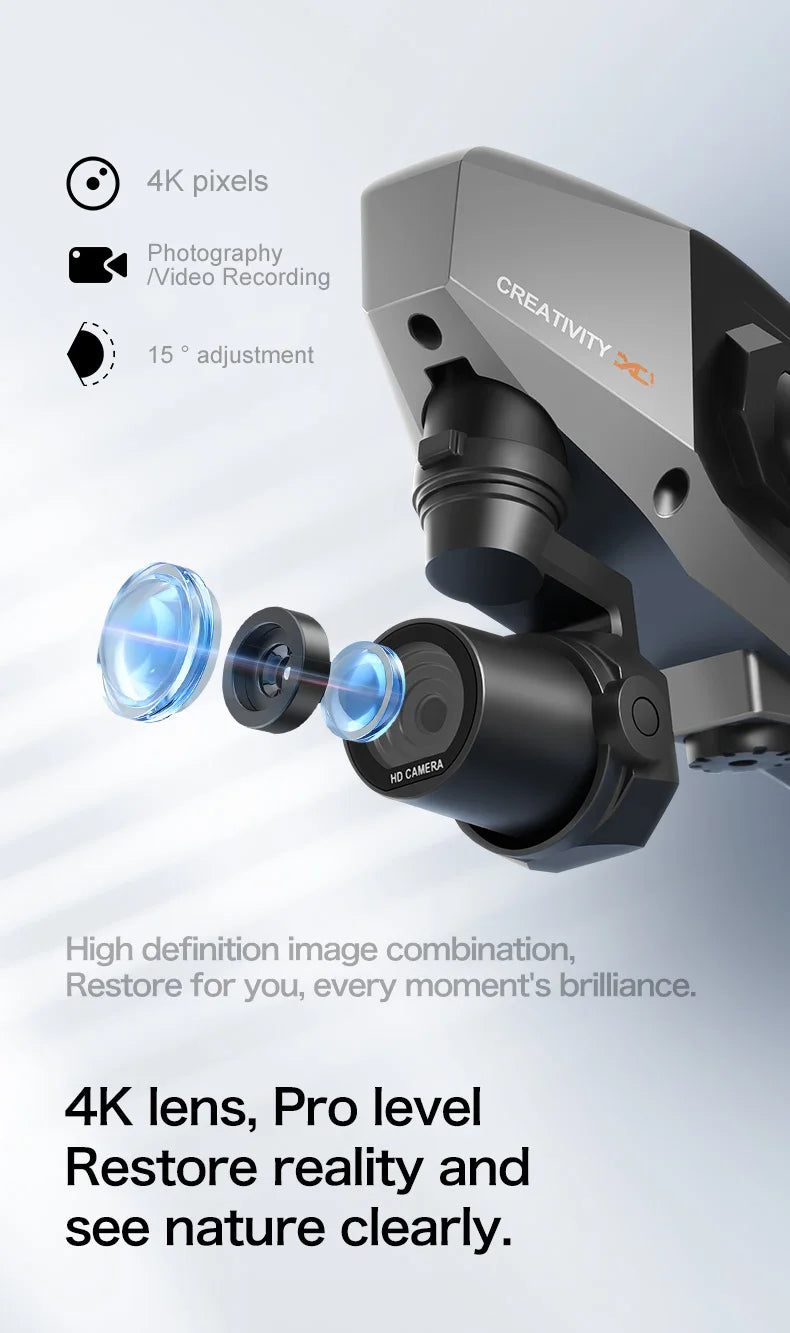 XD1 mini Drone Aluminium 8k Aerial Video Camera Optical Flow Fixed Height Quadcopter 360° Flip RC Dron for Kids Toys Boy