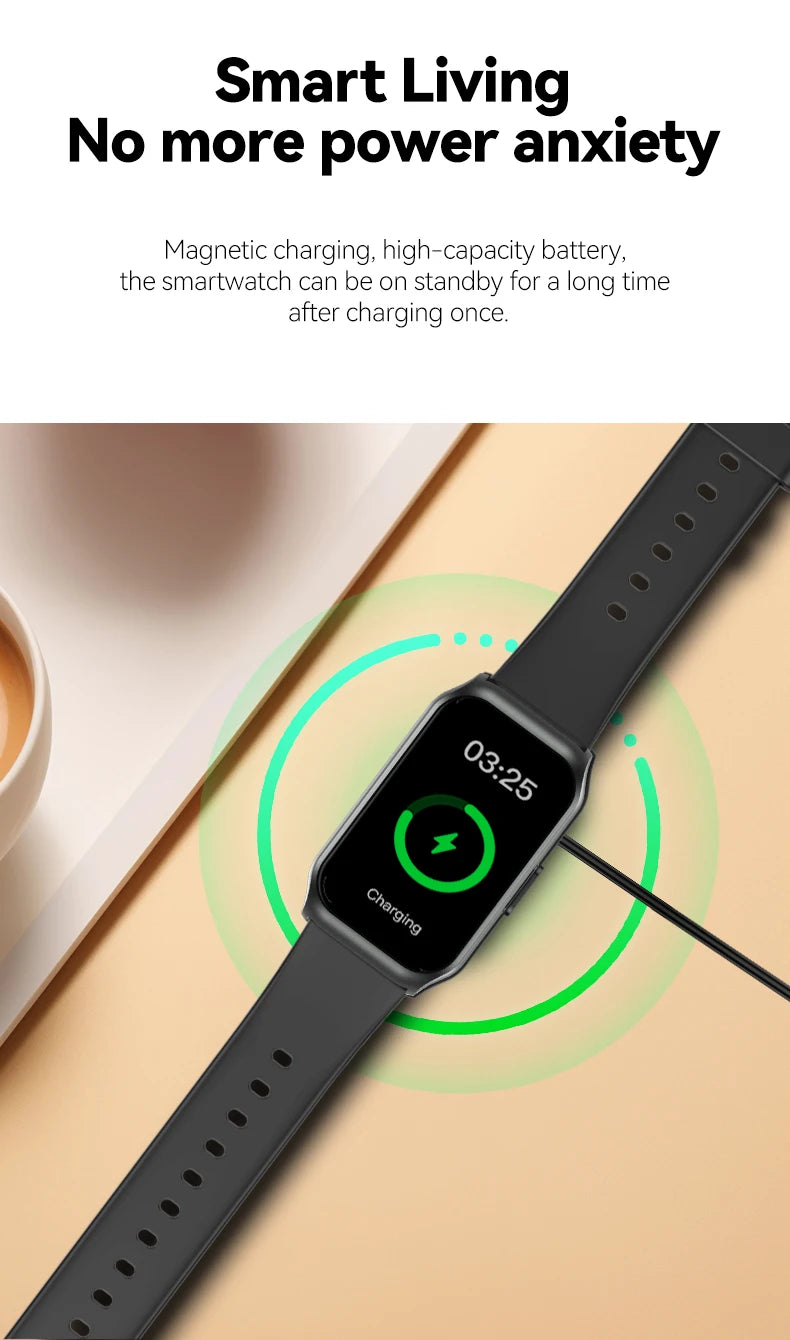 LAXASFIT New 1.45" HD Screen Smartwatch Men Women Bluetooth Call Voice Sport Fitness Tracker Smart Watch For Android IOS