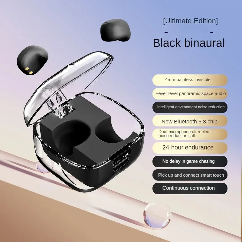 NEW Mini Sleep Earphones Wireless Invisible Earbuds Bluetooth 5.3 Headphones Noise Reduction Waterproof Sports Headsets With Mic