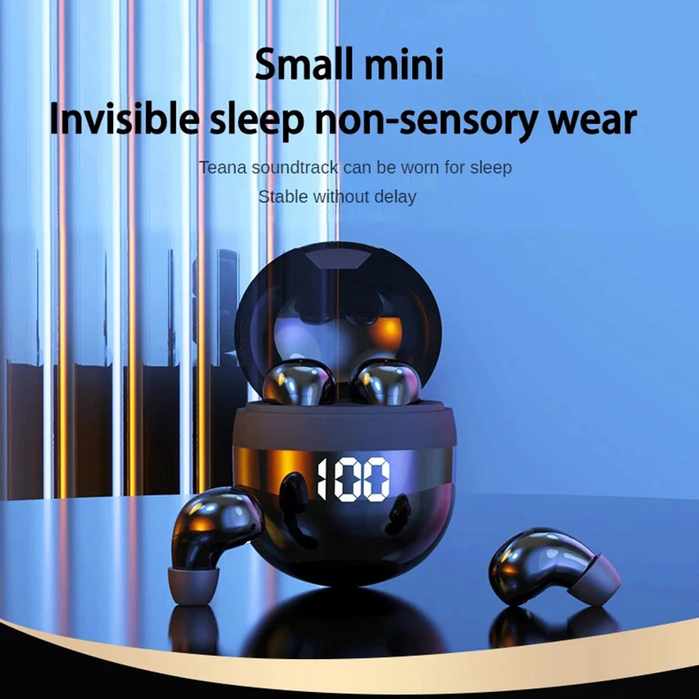Sleep Invisible Bluetooth Earphone Mini Wireless Headphones IPX5 Waterproof HiFi Stereo Noise Cancelling In Ear Headset Earbuds