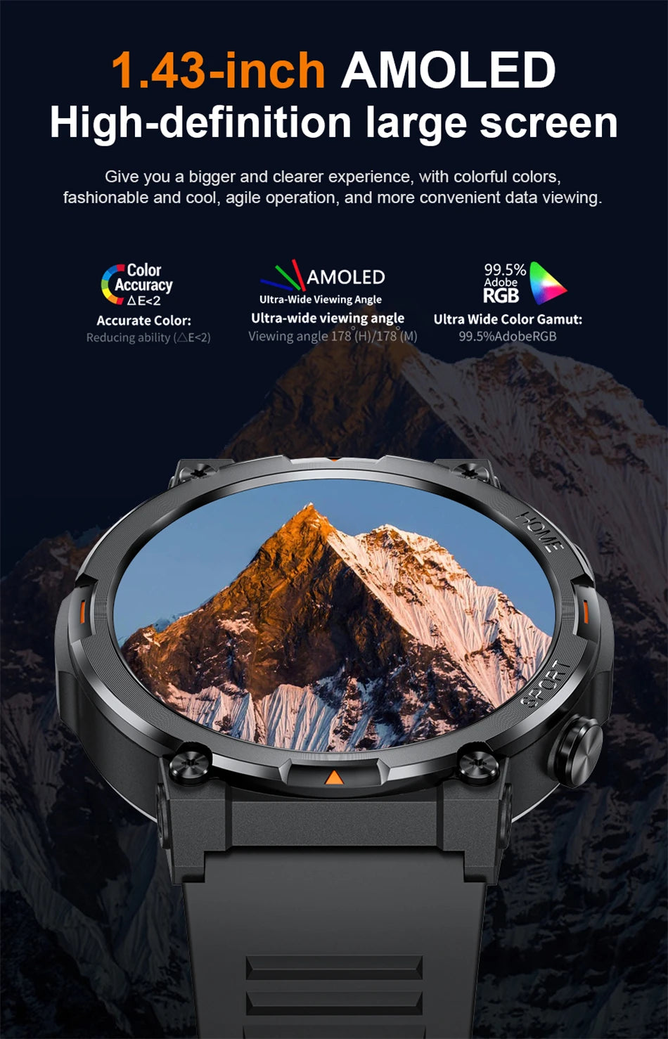 LIGE Smart Watches Men's Rugged Military Bluetooth Call IP68 Waterproof Sports Fitness Outdoor Health Smartwatch For Android IOS