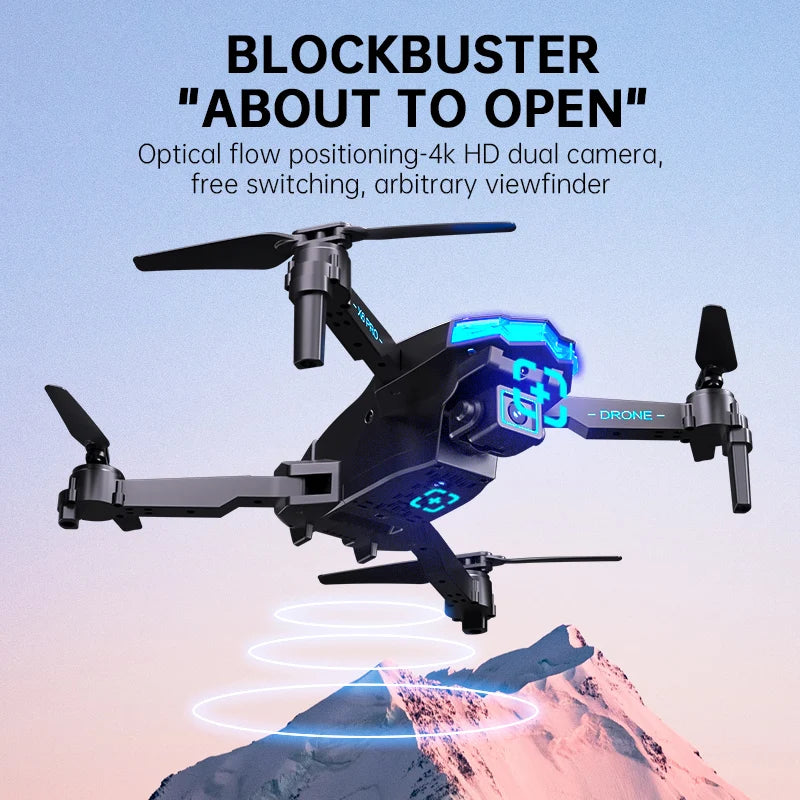 X6Pro Mini Drone 4K Professional HD Camera with Large Screen 2.4G WIFI FPV Dron Brushless Optical Flow Hover Folding Quadcopter