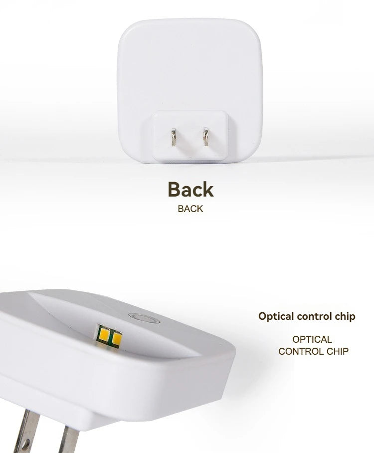 Smart Auto LED Night Light: Motion Sensor & Dusk-to-Dawn Plug-in for Energy Saving Home/Gift