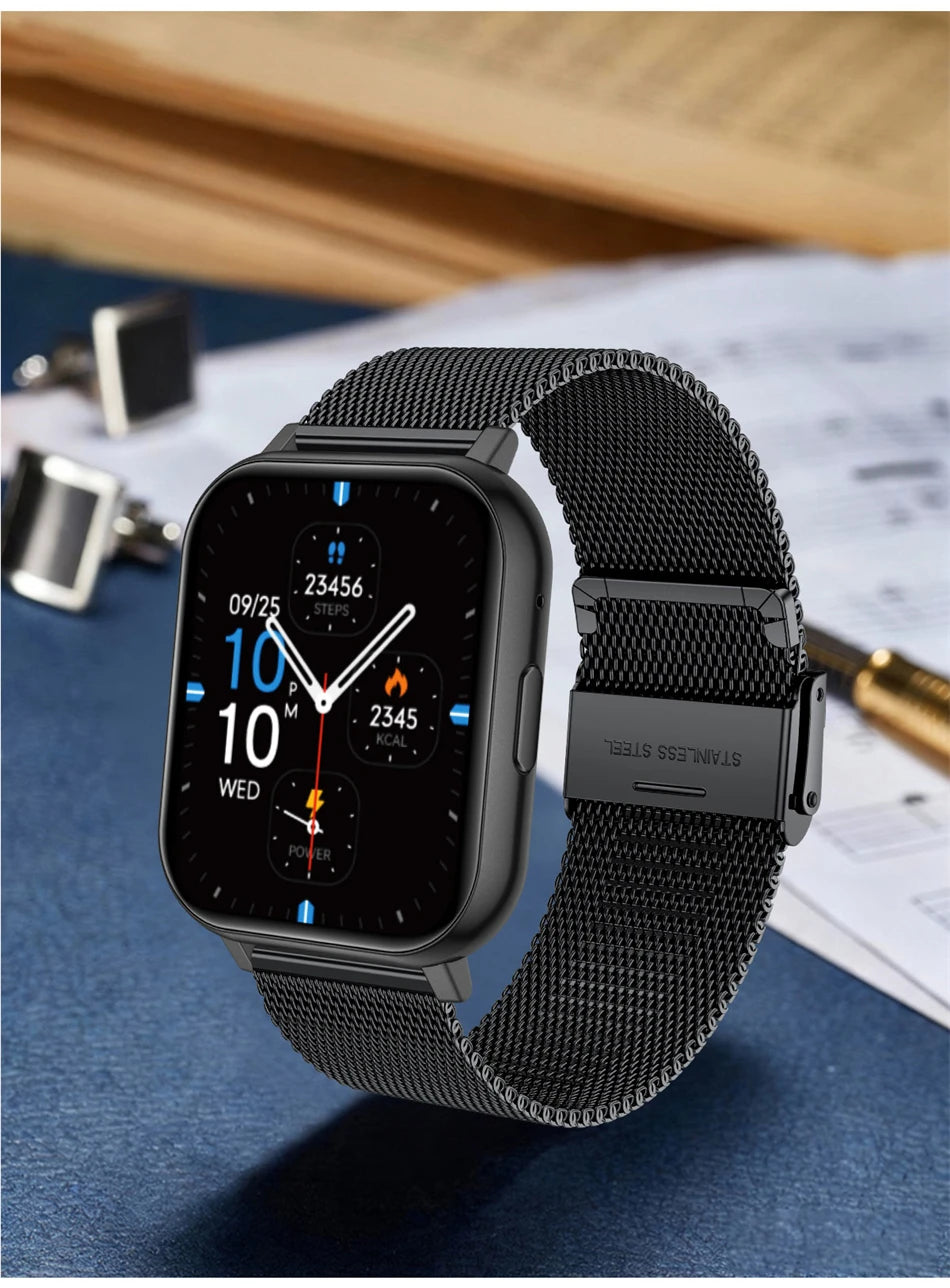 LIGE Digital Watches Women Smart Watch Men 1.83" Full Touch Screen Fitness Tracker Bluetooth Call Smartwatches for Android iOS