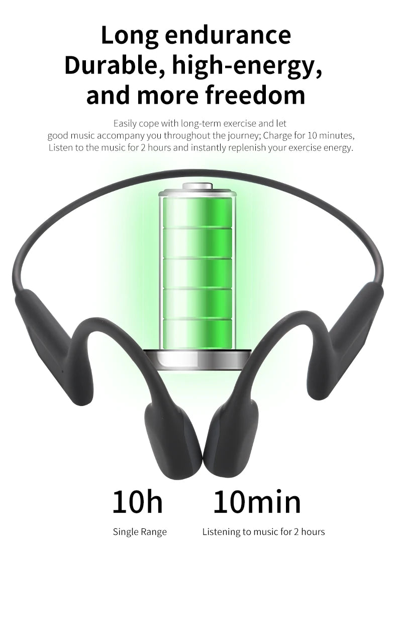 Canfon G06 Bone Conduction Bluetooth Headset 140mAh Running Sports Headset Hanging Ear Ultra Wireless Bluetooth Headset,A