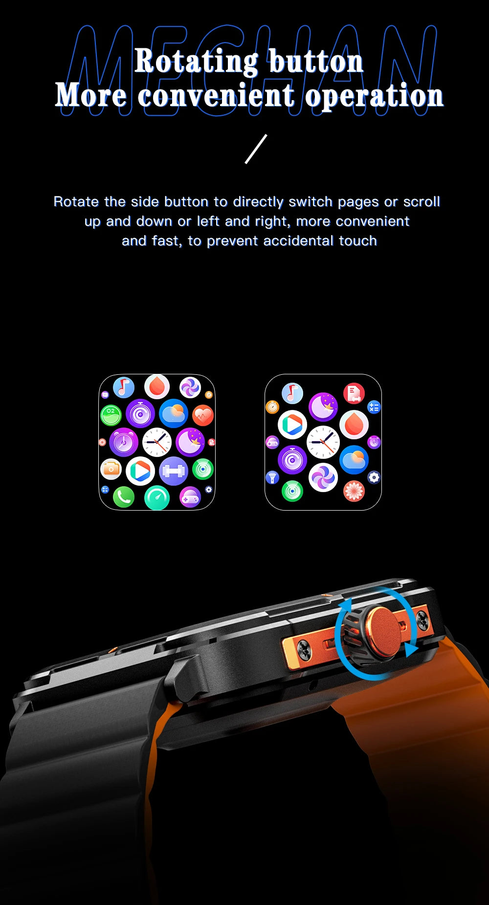 D09 Smartwatch 1.83inches IPS HD 240x285 Full Touch Screen 128MB RAM Bluetooth 5.0 IP67 Waterproof Fitness Android Watch