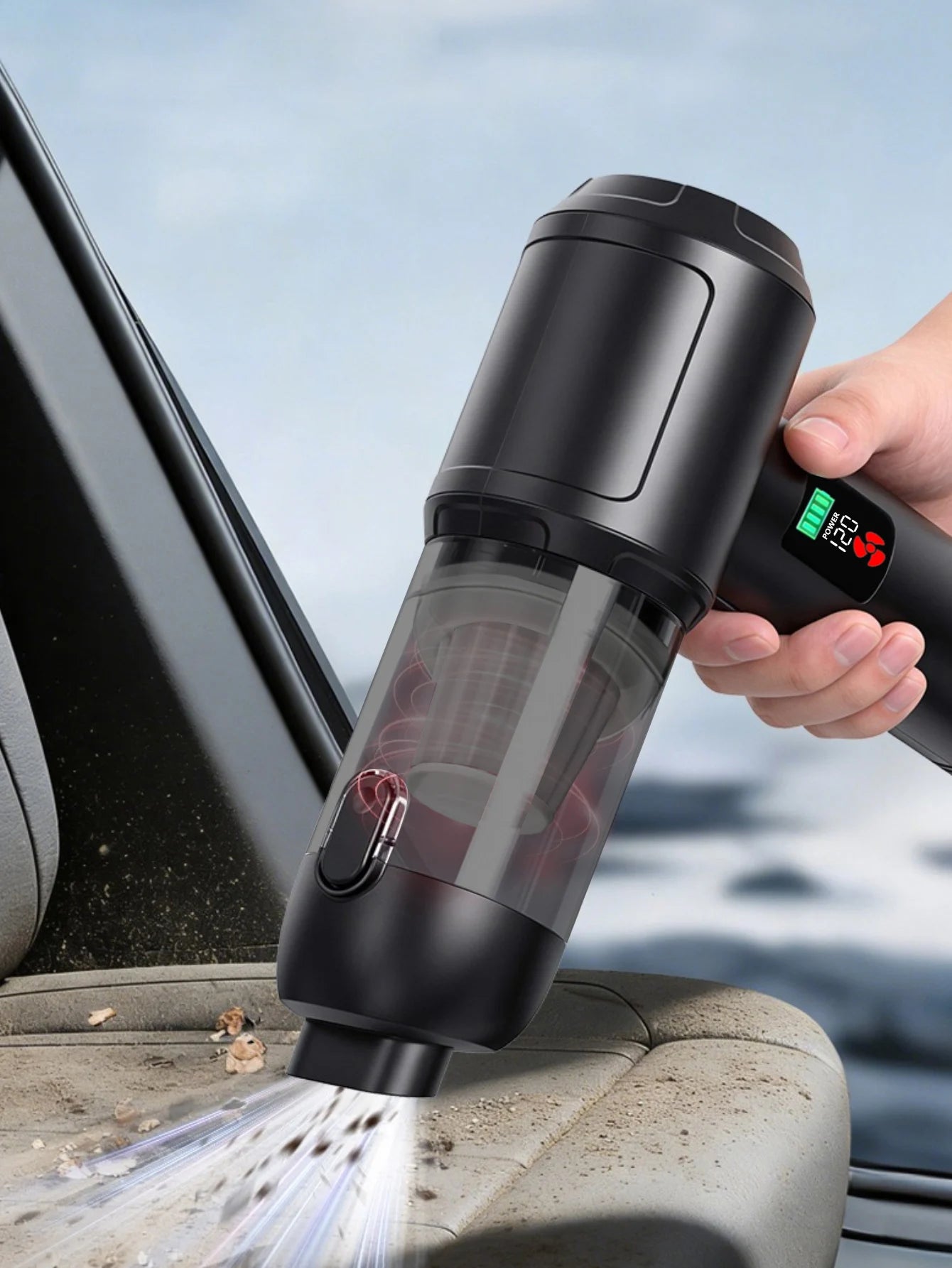 Portable Handheld Vacuum Cleaner ,High Power Mini Car Vacuum , Instant Suction Without Backflow ,Ideal for Car Interior & Home