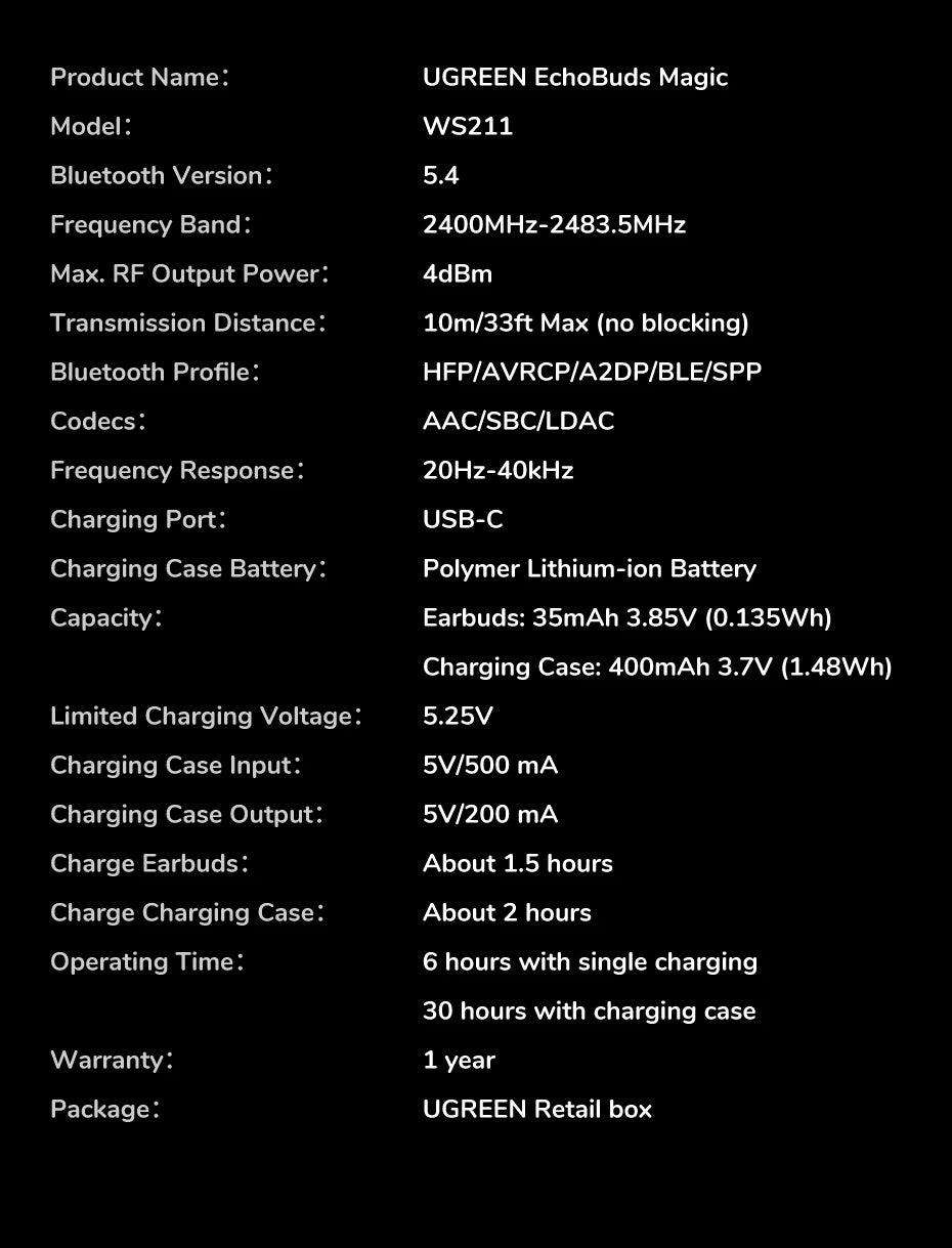 LCD Full Color Smart Screen Wireless TWS Bluetooth Earphones Earbuds 52dB Active Noise Cancelling ANC In Ear Headphones