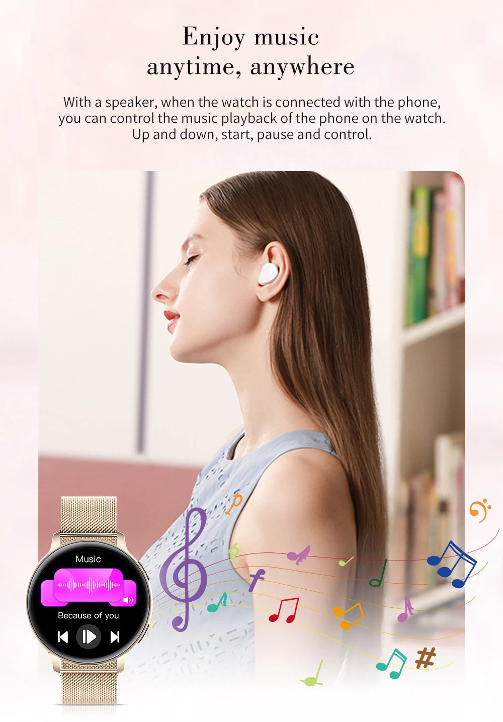Women Smart Watch Blood Pressure Heart Rate Health Monitor Bluetooth Call Waterproof Ladies Fashion Smartwatch for Android IOS