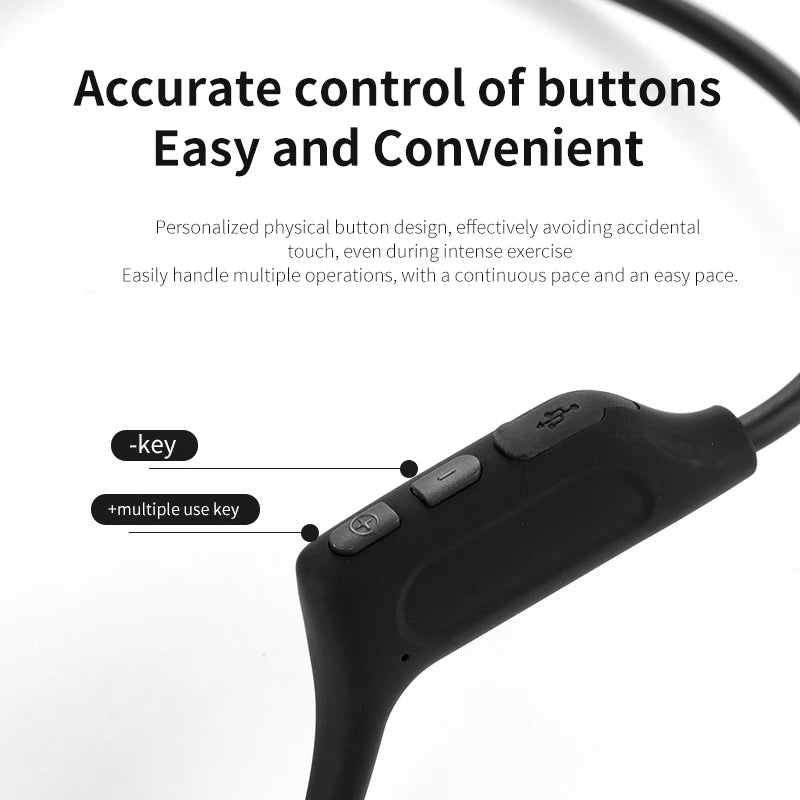 Canfon G06 Bone Conduction Bluetooth Headset 140mAh Running Sports Headset Hanging Ear Ultra Wireless Bluetooth Headset,A