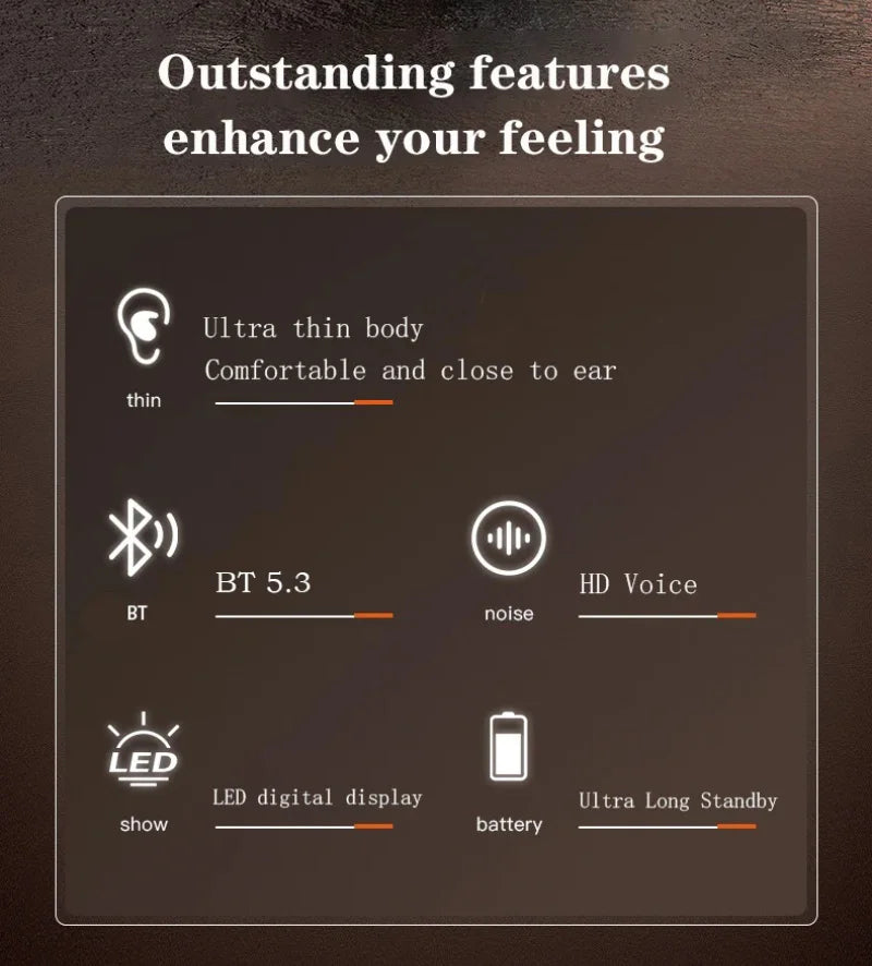 Mini Sleep Invisible Headset Ipx5 Waterproof Wireless Bluetooth Earphone Earbuds With Mic For Phone Bluetooth 5.3 Headphones
