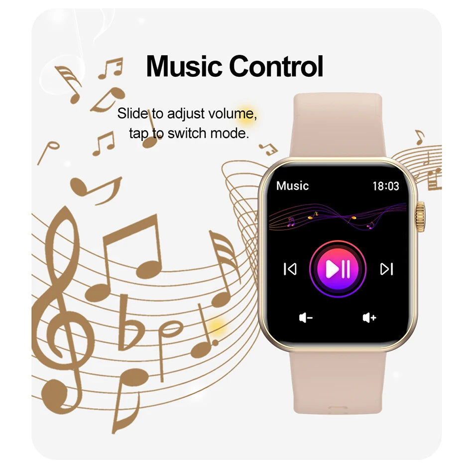 Bluetooth Call Smart Watch Women Health Monitor Watch Customizable Dial Fitness Sports Waterproof Watch Men Android IOS 2025 New