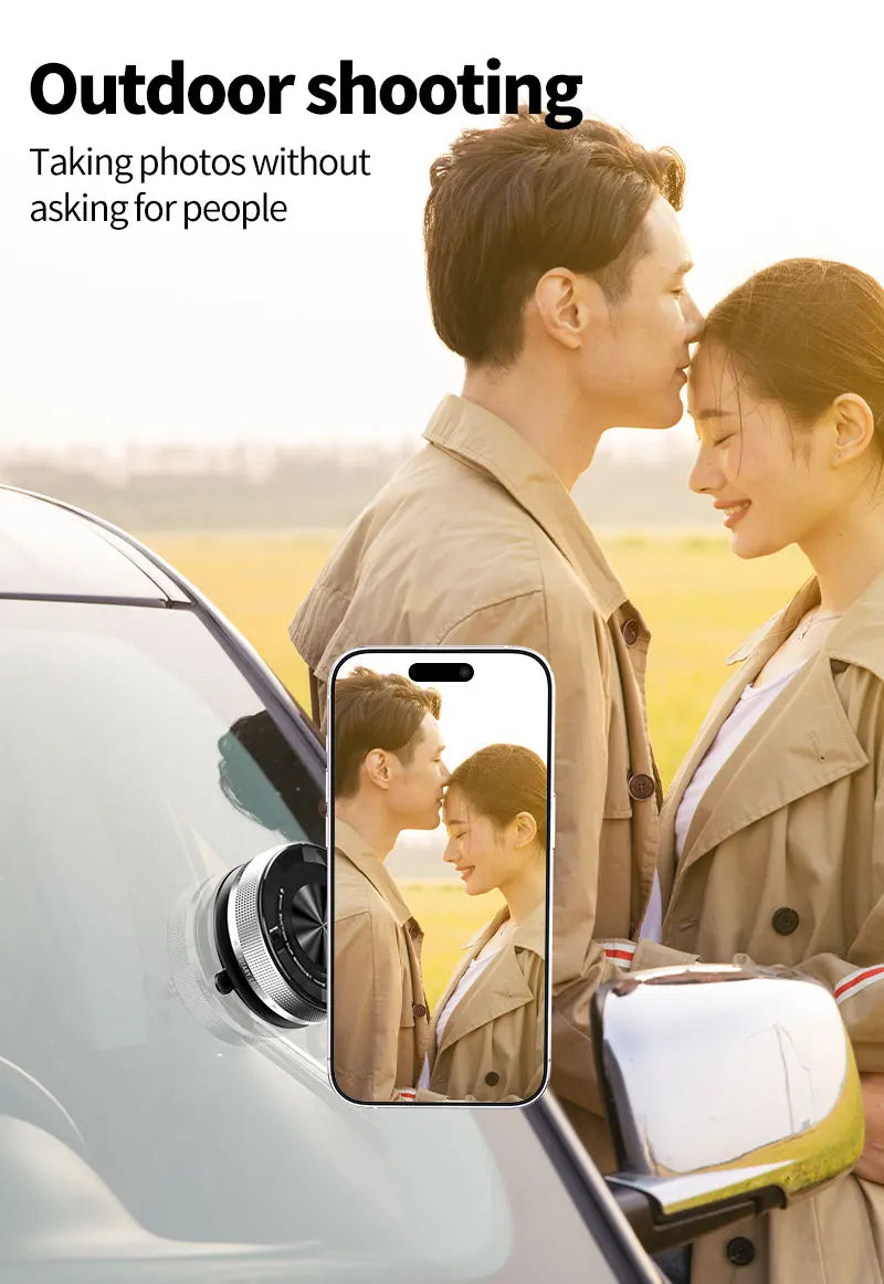 Magnetic Phone Holder for Car - Upgraded 360° Vacuum Magnetic Phone Holder for Your Car/Gym/Mirror Mount for iPhone & Android