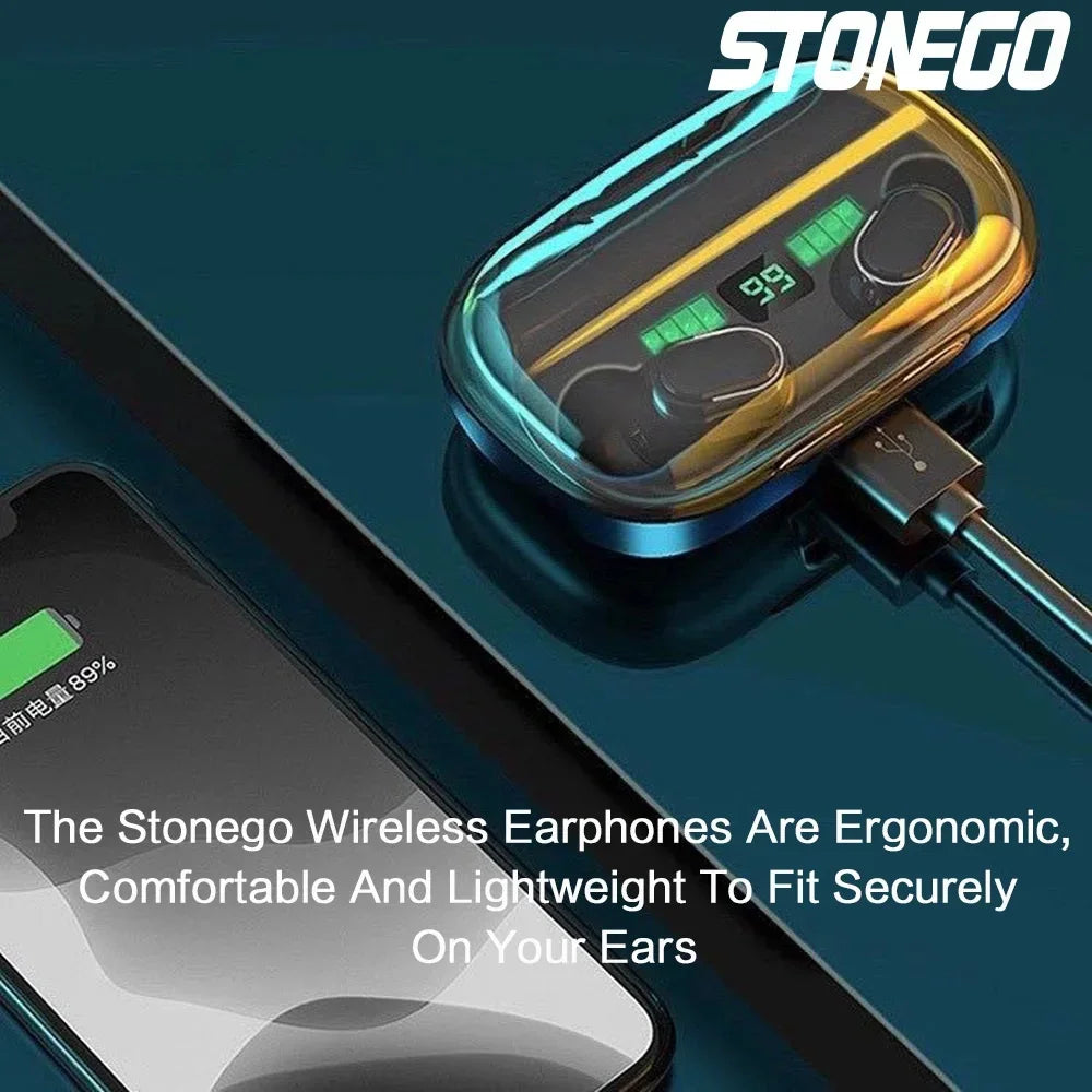 Bluetooth 5.0 TWS Earphones Noise Cancelling Touch Control Digital Display Wireless Sport Earbuds Stereo Headphones