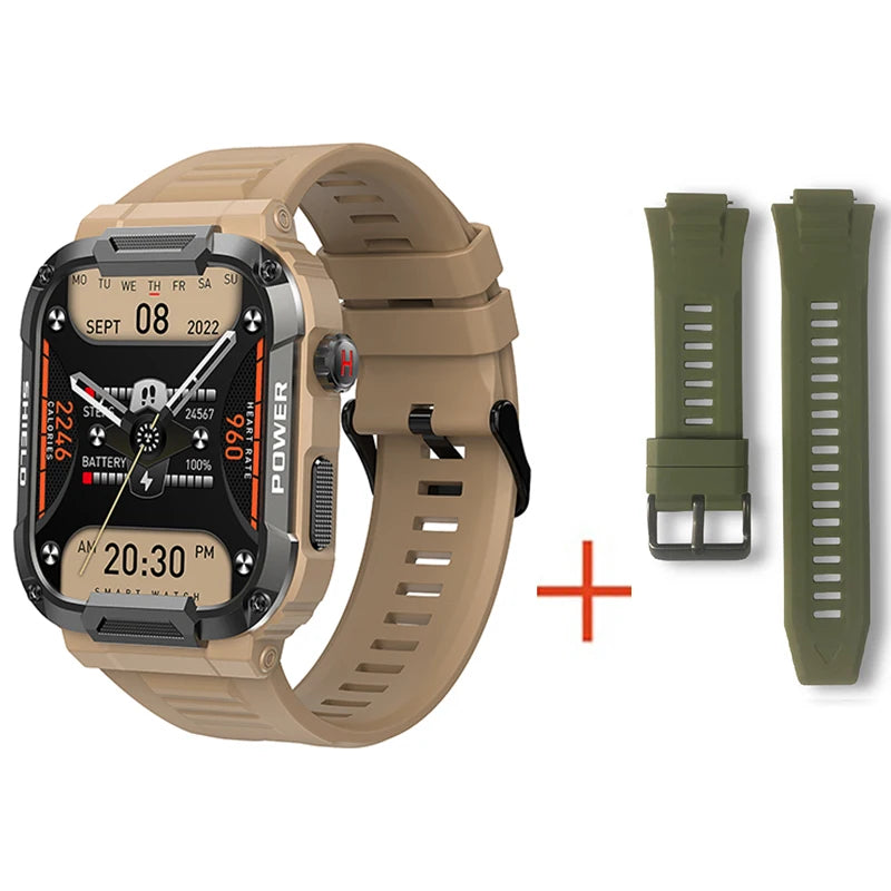 Military Smart Watch Men GPS Tracker Wireless Call Fitness Hours Waterproof Sports Smartwatch for Women Android IOS Phones 2025