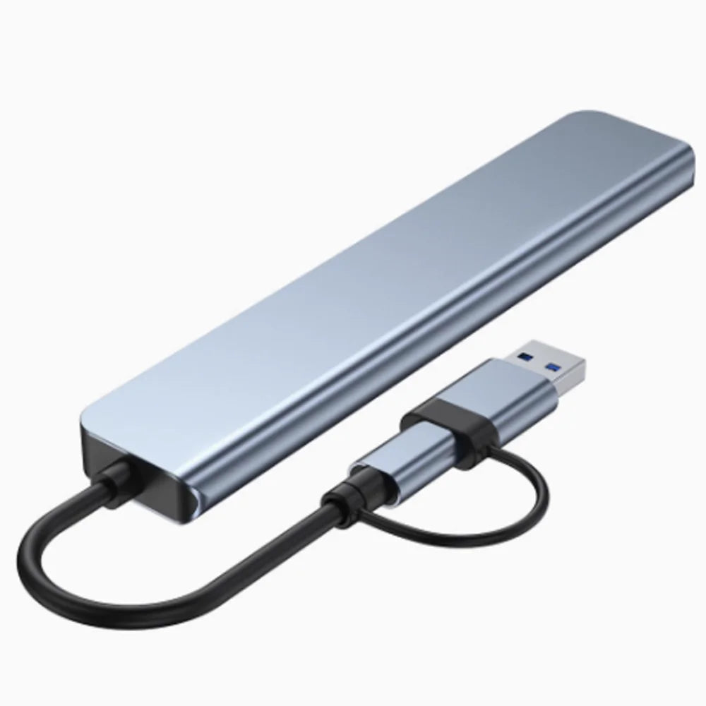 1 To 7 Type-c Expansion Dock Hub Multi Interface Multifunctional 7-in-1 USB Splitter Splitter Grey Type-C Docking Station