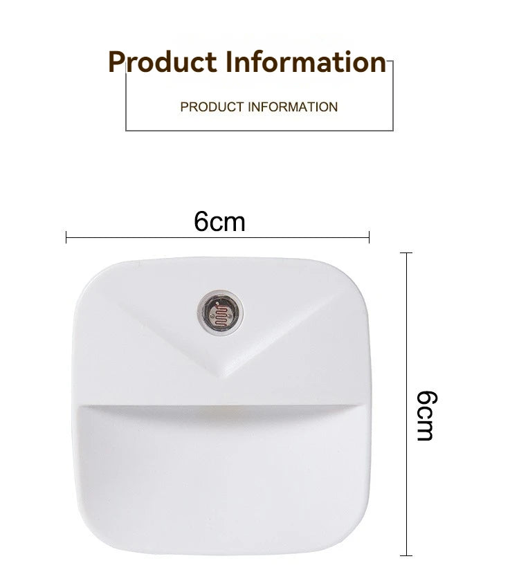Smart Auto LED Night Light: Motion Sensor & Dusk-to-Dawn Plug-in for Energy Saving Home/Gift