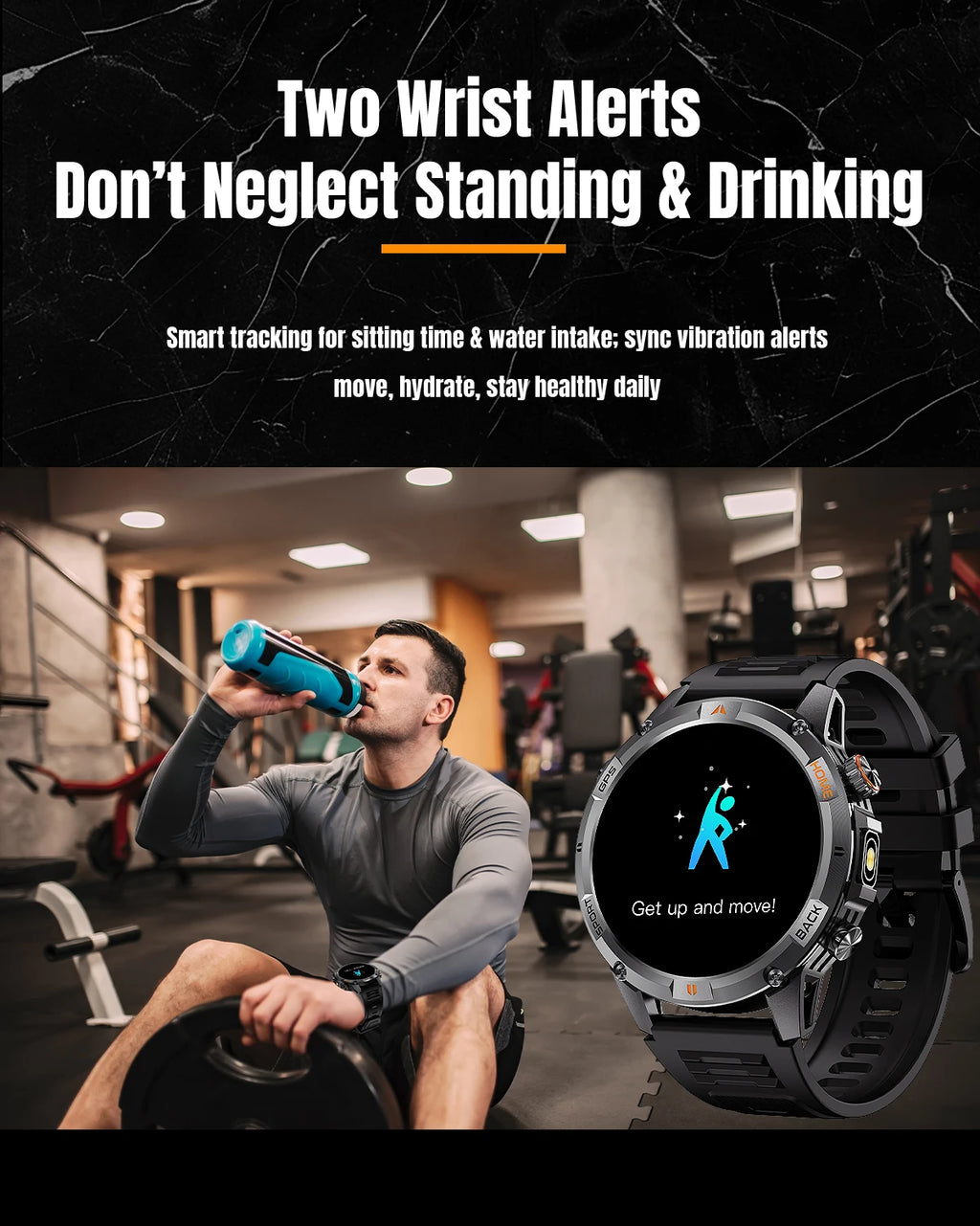 2026 GPS Military Smart Watches Men 10ATM Waterproof Call LED Flashlight 1.46" Rugged Tactical Watch Compass Fitness Smartwatch