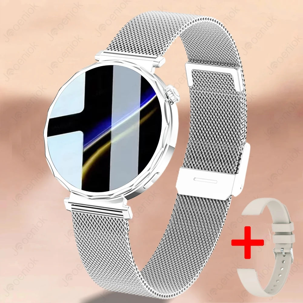 Bluetooth Call Smartwatches Ladies AMOLED HD Screen Heart Rate Monitor Bluetooth Call IP68 Waterproof Smart Watch 2025 New