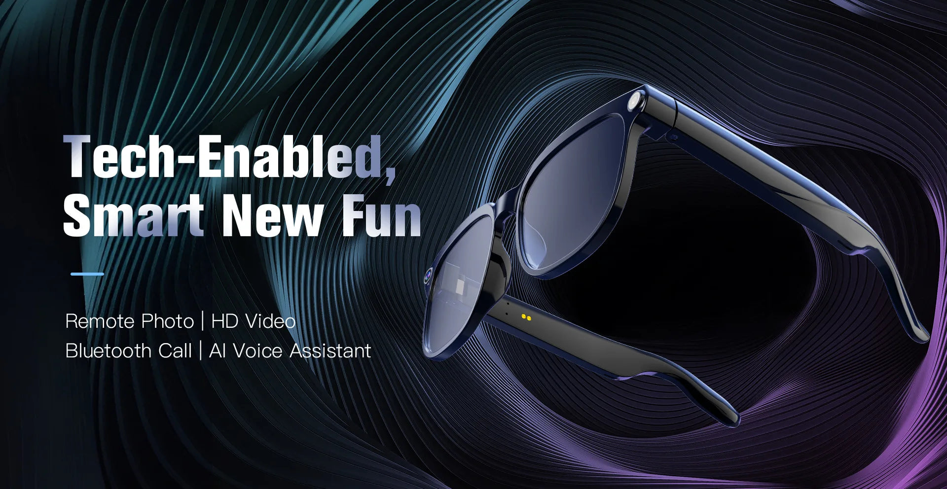 Smart Glasses 800W HD Camera Video Simultaneous Interpretation Bluetooth Call Outdoor Sport AI Smart SunGlasses For Mens Women