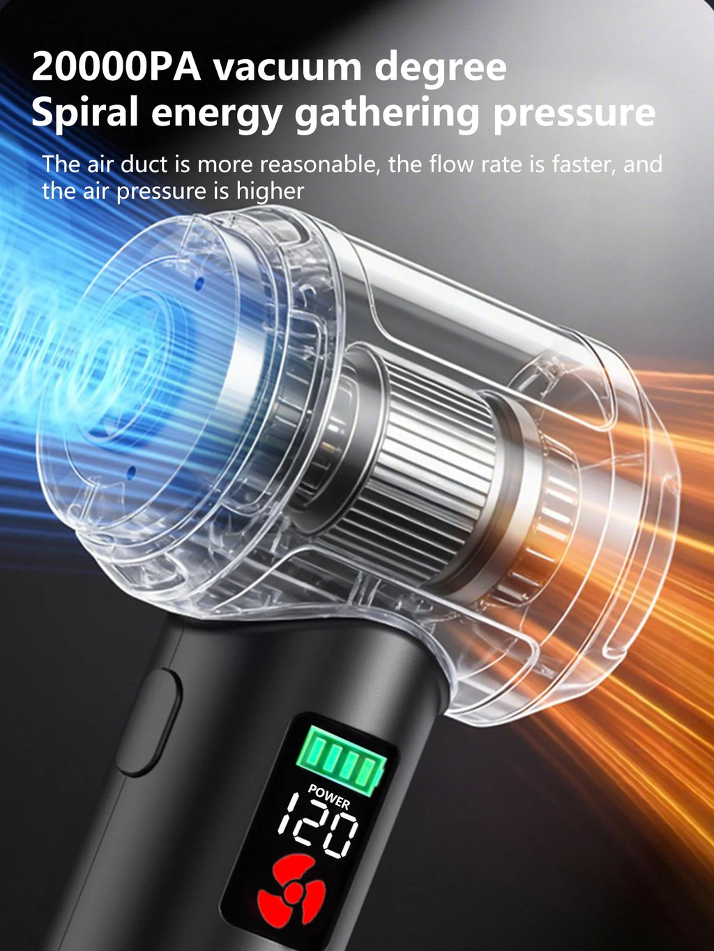 Portable Handheld Vacuum Cleaner ,High Power Mini Car Vacuum , Instant Suction Without Backflow ,Ideal for Car Interior & Home