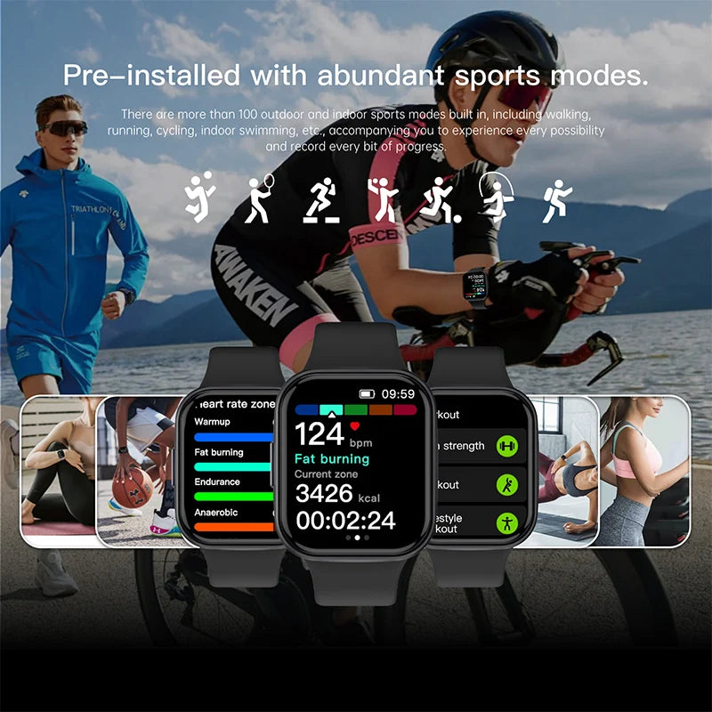 Original Sport Wrist Smartwatch Bluetooth Call Luxury Ladies Fitness Waterproof Smart Watches for Man Woman iOS Android 2026 New