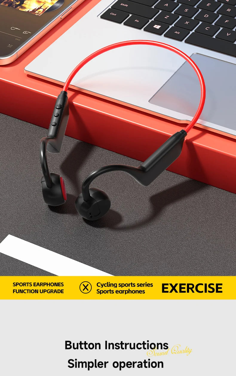 Bone Conduction Earphones Wireless Swimming Sports Earphones for Fitness Sports