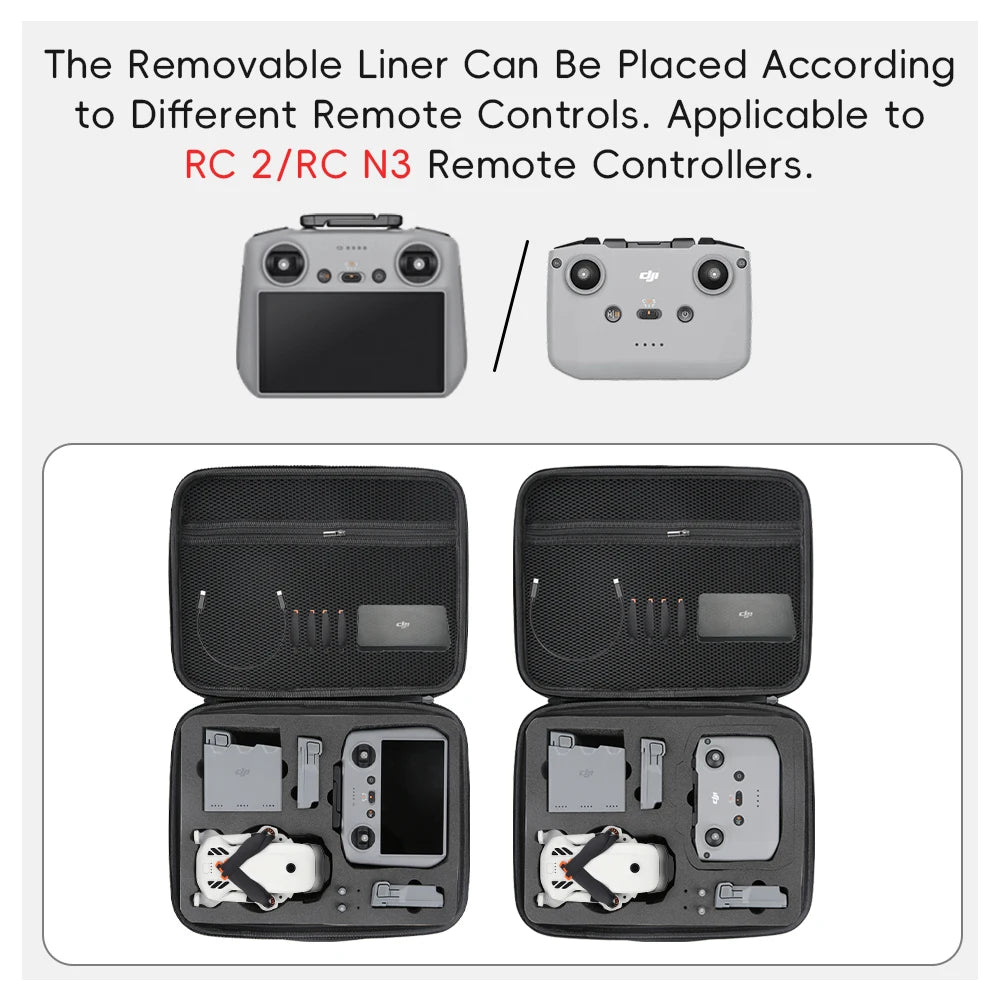 Portable Hard Carrying Case for DJI Lito 1 / Lito X1 Protective Travel Storage Bag for RC 2 / RC-N3 Remotes Drone Accessories