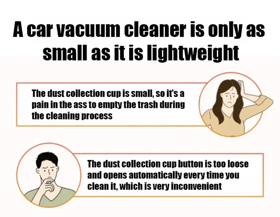 Mini Portable Car Vacuum Cleaner, Type-C Rechargeable Wireless Blower & Suction, Multifunctional, Ideal for Car