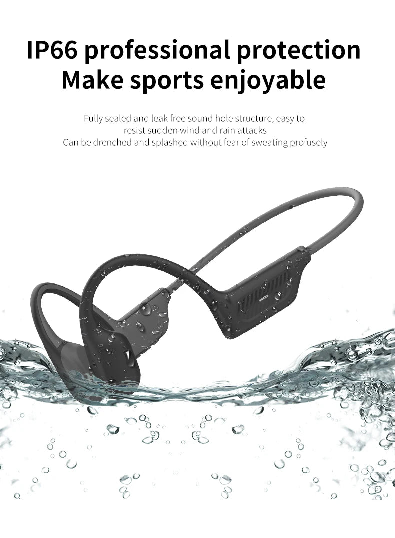 Canfon G06 Bone Conduction Bluetooth Headset 140mAh Running Sports Headset Hanging Ear Ultra Wireless Bluetooth Headset,A