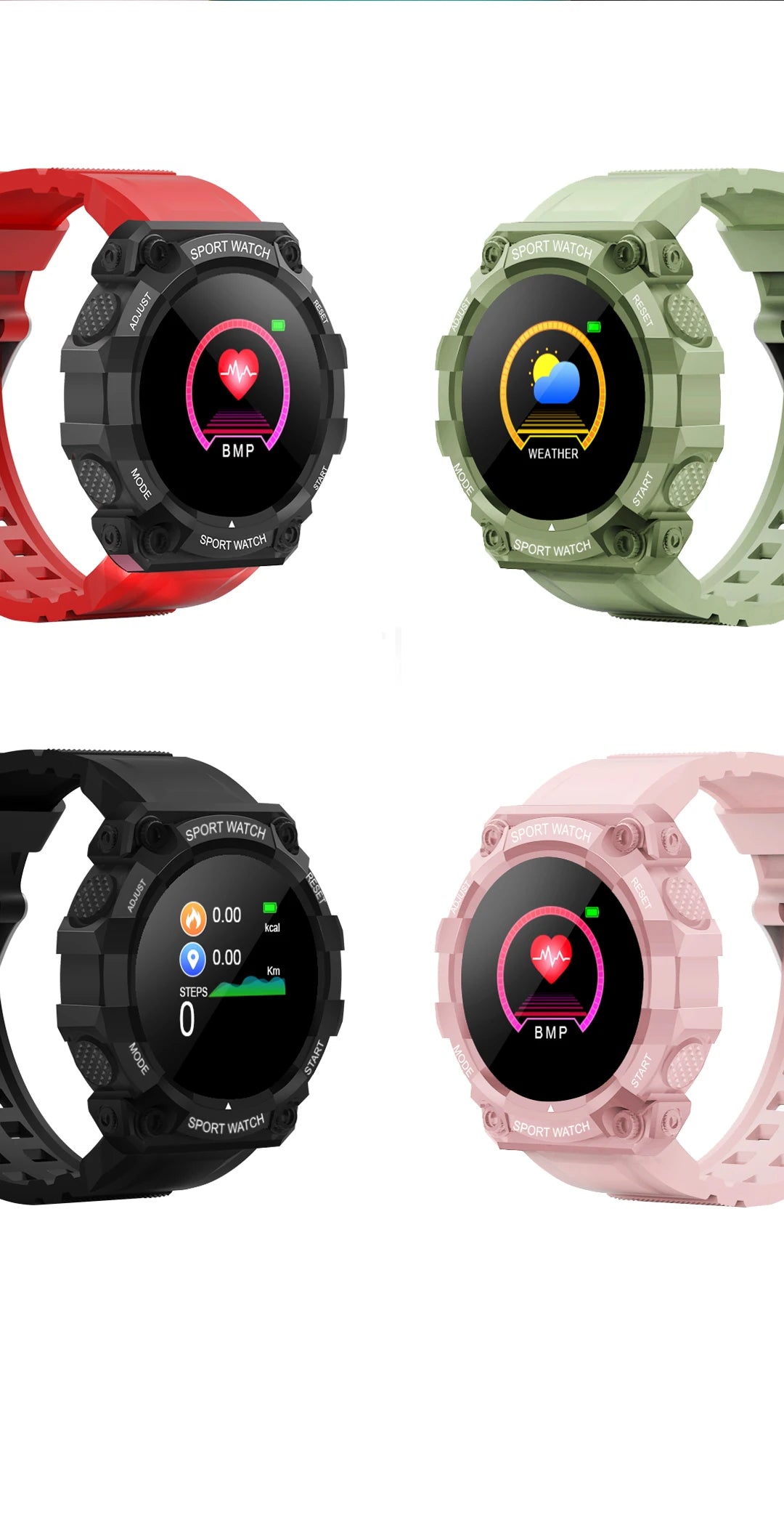 New Smart watch Men Women Heart Rate Blood Pressure Monitoring Bluetooth Smartwatch Fitness Tracker Watch Sport For Android Ios