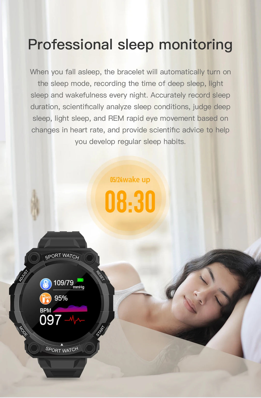 New Smart watch Men Women Heart Rate Blood Pressure Monitoring Bluetooth Smartwatch Fitness Tracker Watch Sport For Android Ios