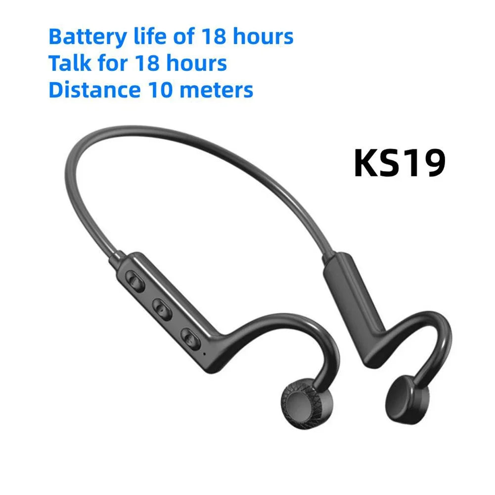 Bone Conduction Headphones-compatible Wireless Headset Waterproof Sports Headset Ear Hanging Type Bilateral Stereo Earphones