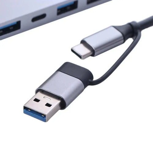 1 To 7 Type-c Expansion Dock Hub Multi Interface Multifunctional 7-in-1 USB Splitter Splitter Grey Type-C Docking Station