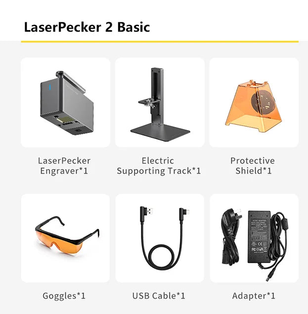 LaserPecker Laser Engraver Portable Easy to Use Fast Engraving Speed Multi Material Laser Engraving Machine With 2k 5W LP2 Pro
