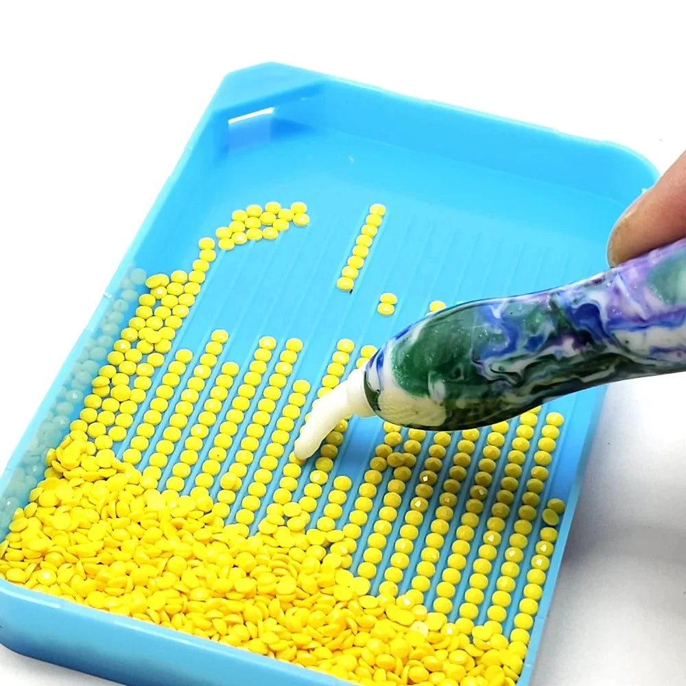 HOMFUN 7 pcs 7 in 1Diamond Painting Tray Mat Kits Large Capacity Drill Plate Embroidery Accessories Tools Beading Mosaic Plates