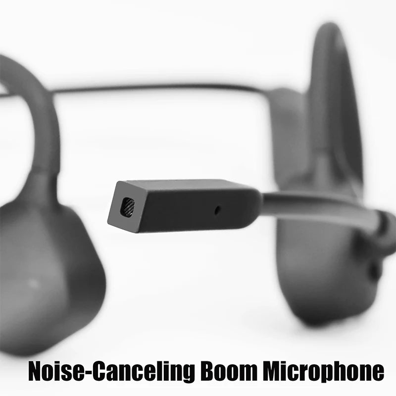 Bone Conduction Earphones Wireless Bluetooth Headset Fast Charge Sports Gaming Headphones with Dual CVC8.0 Noise-canceling Mic