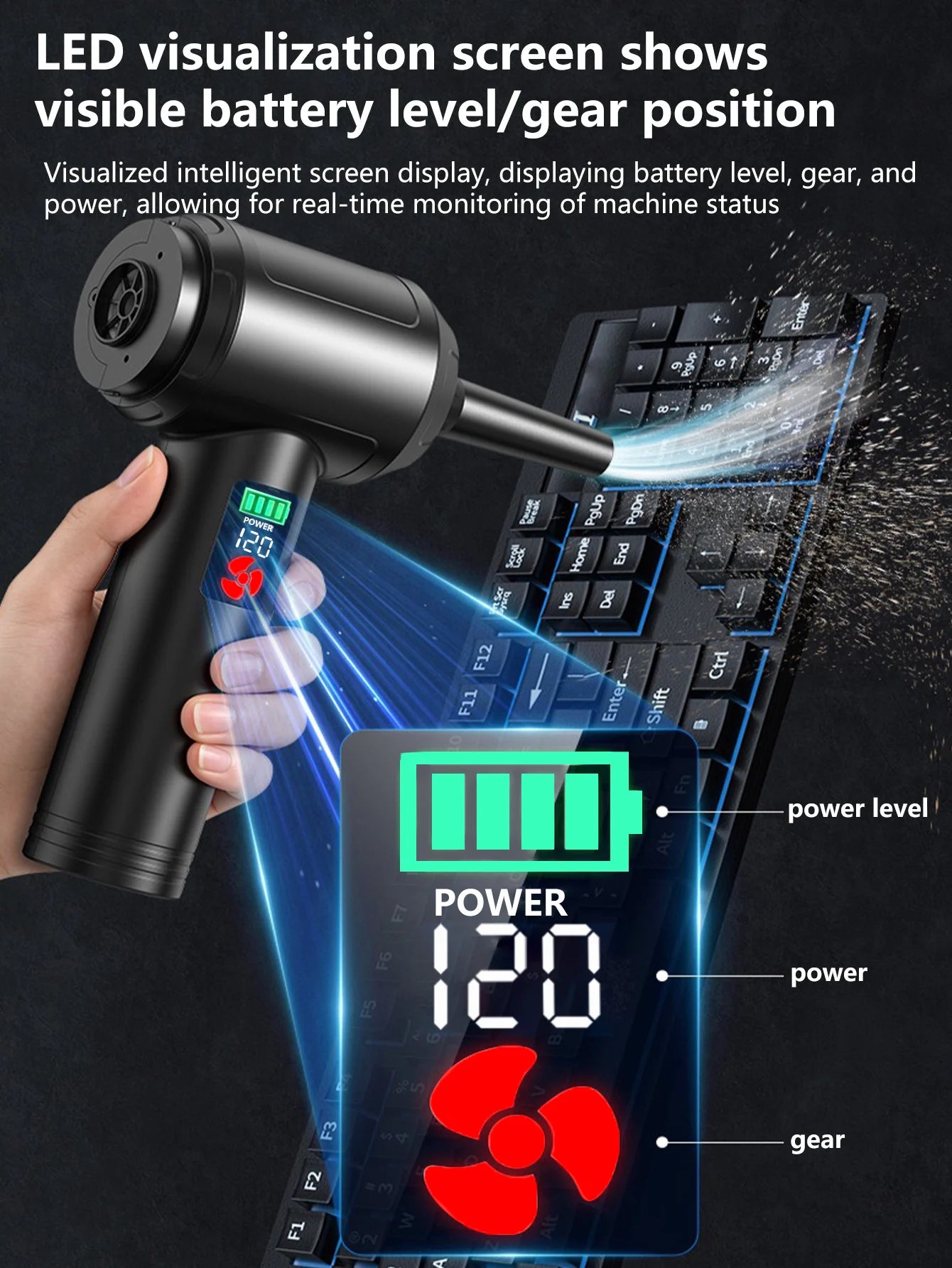 Portable Handheld Vacuum Cleaner ,High Power Mini Car Vacuum , Instant Suction Without Backflow ,Ideal for Car Interior & Home