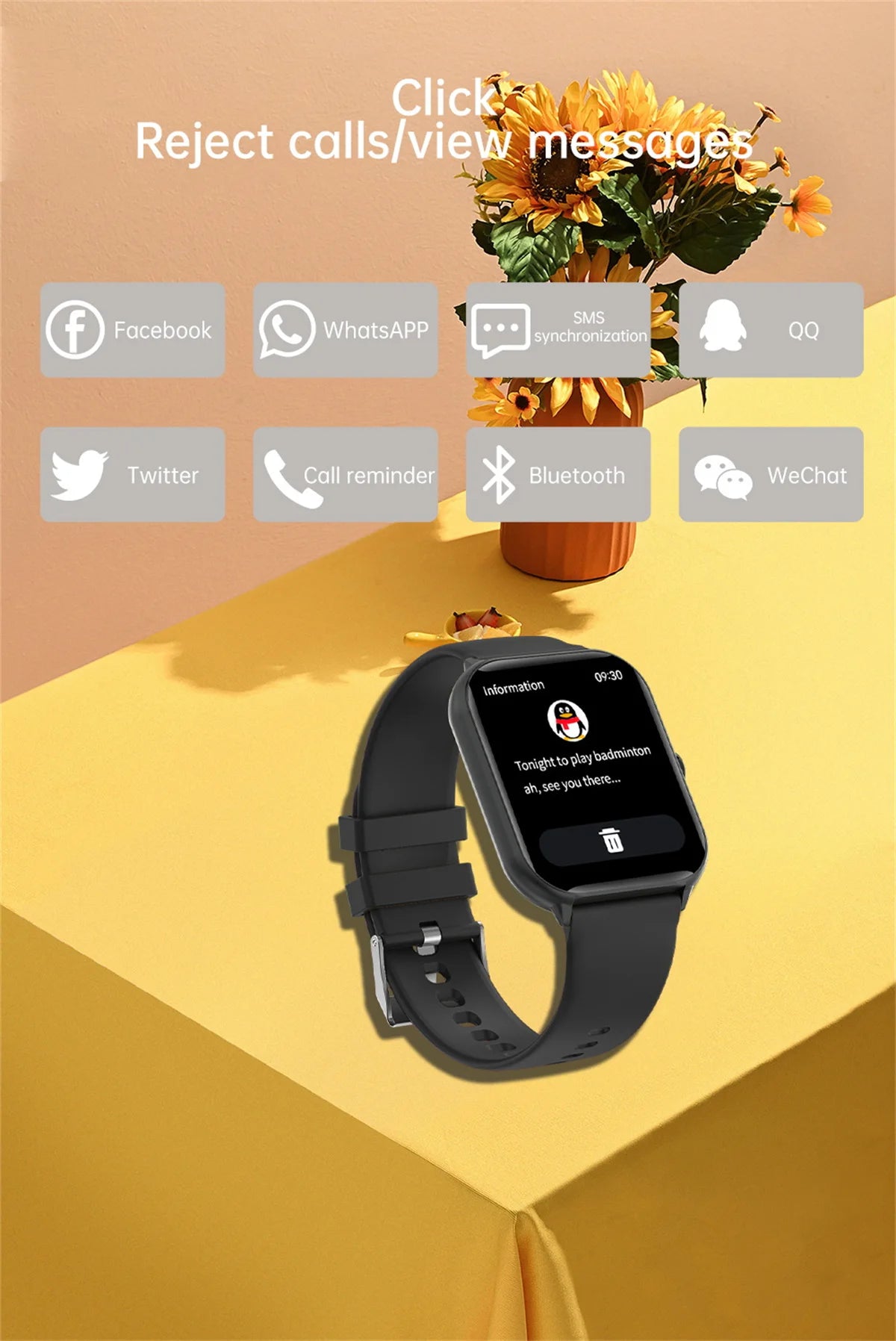 Smart Watch Men Women 1.95" HD ouch Screen Bluetooth Voice Call Heart Rate Monitoring Fitness Sports Tracker 100+ Sports Modes