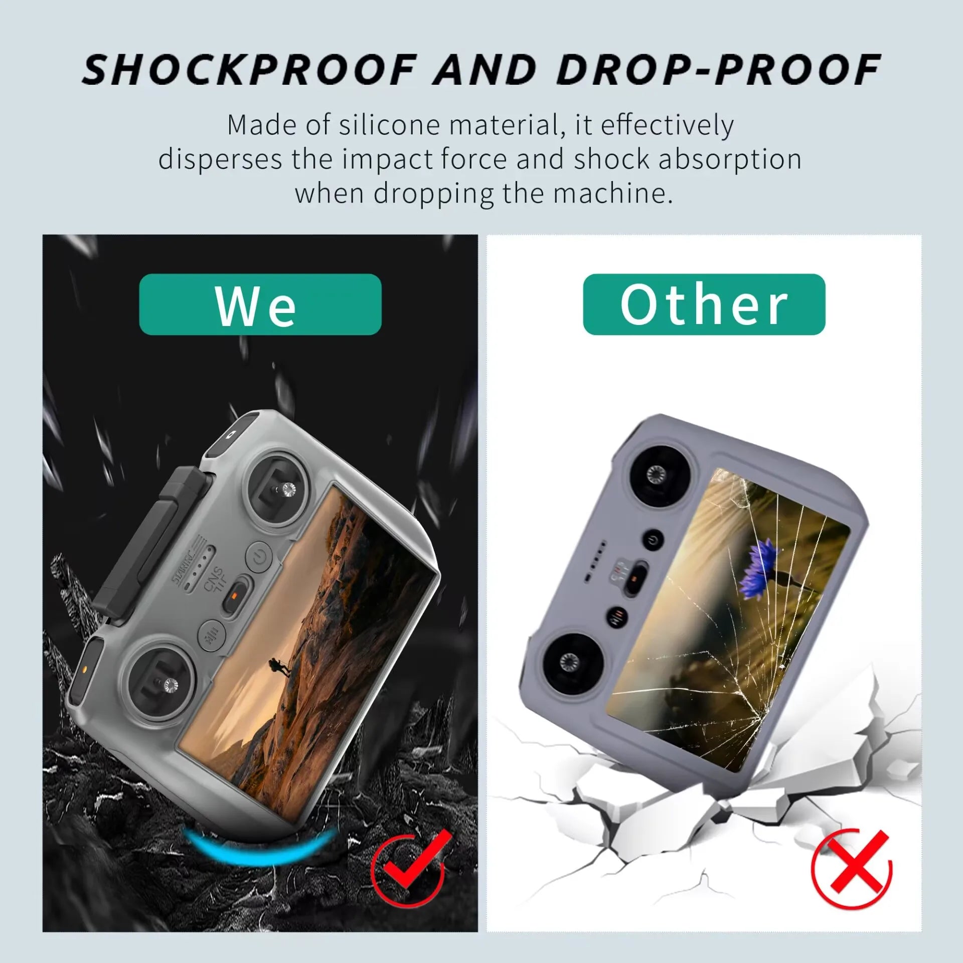 Lito X1/1 Silicone Case for DJI RC 2 Scratch Proof Protection Cover for DJI NEO 2/NEO 1/Mavic 4 Pro/Mini 5 Pro Control Accessory
