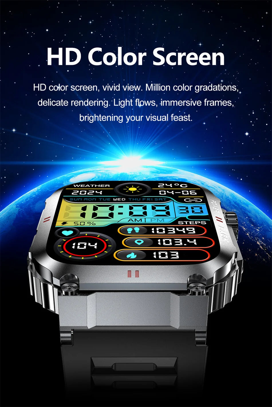 Outdoor Military Smartwatch Men GPS Sports Android iOS 1.91-inch Touch Screen Bluetooth Call Waterproof Smart Watch Android IOS