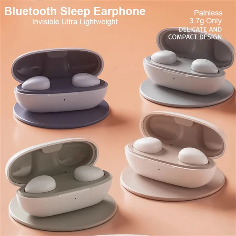 Invisible Mini Earphone Wireless Bluetooth 5.3 Noise Cancellation Painless Sleep Earphone TWS Lightweight Hifi Sports Headphone
